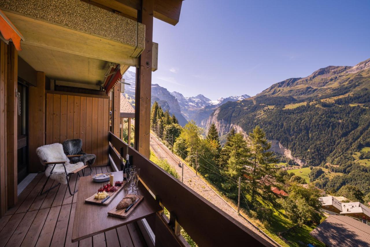 Chalet Primula Penthouse Wengen Eksteriør billede