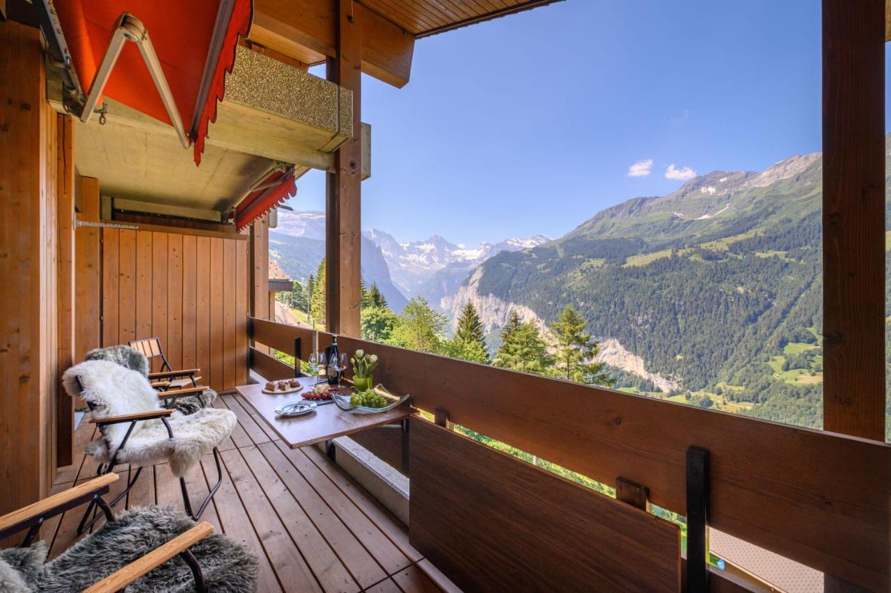 Chalet Primula Penthouse Wengen Eksteriør billede