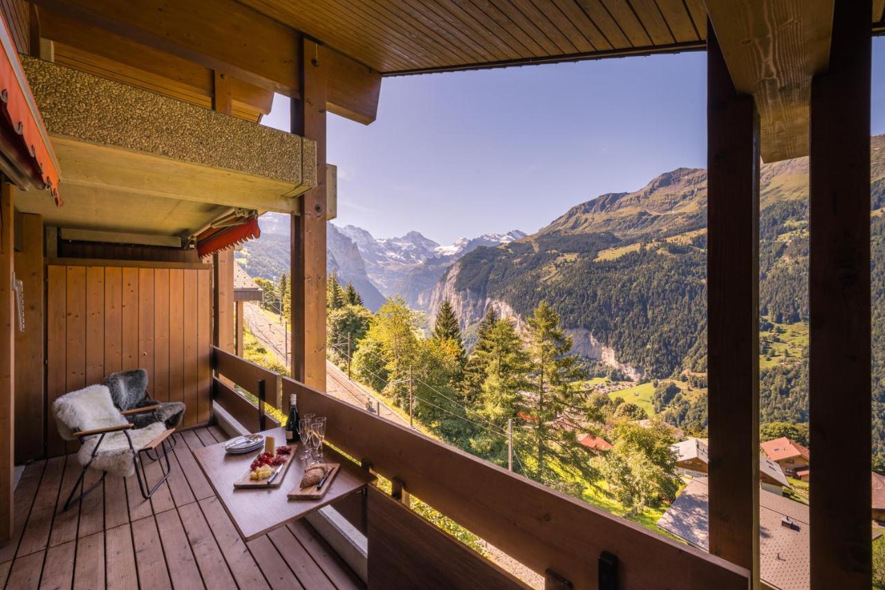 Chalet Primula Penthouse Wengen Eksteriør billede