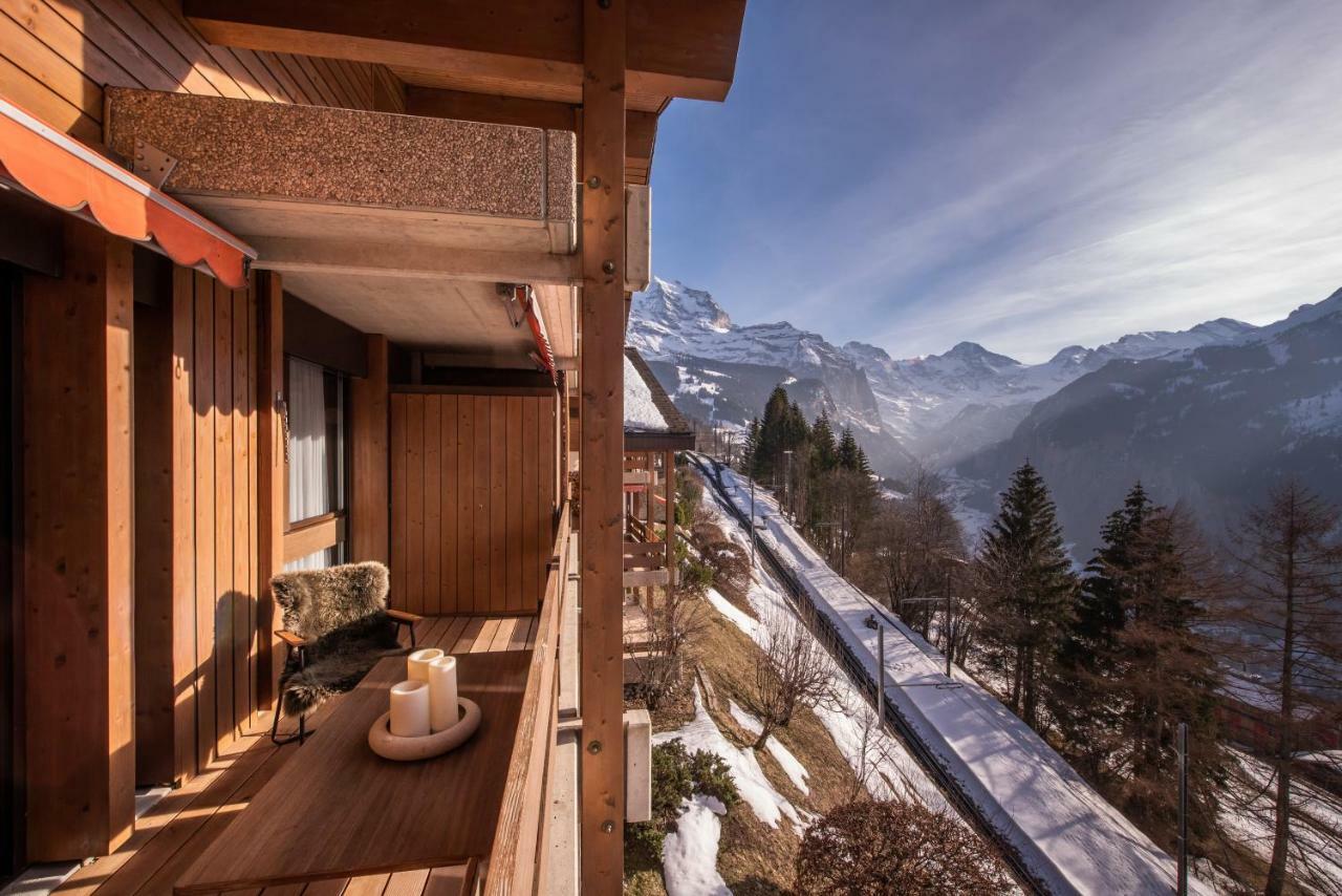Chalet Primula Penthouse Wengen Eksteriør billede