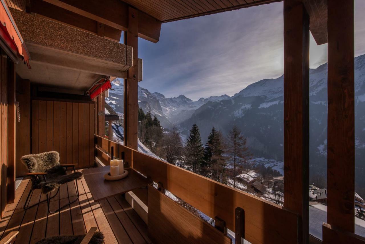 Chalet Primula Penthouse Wengen Eksteriør billede